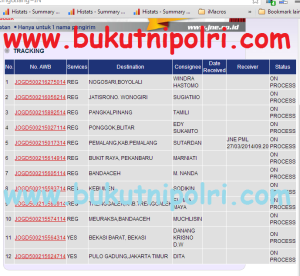 Pengiriman JNE Tanggal 27 Maret 2014