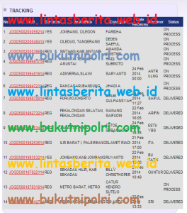 Status pengiriman Buku TNI POLRI