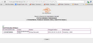 hasil tracking resi pos
